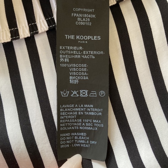 The Kooples Voile Rouge Striped Drawstring Pants Sz 2 Alt Girl Punk Soft Grunge - Picture 8 of 13